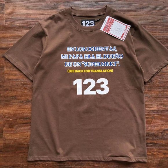 Rivingtonroi Rebis123 Brown Short-Sleeved Knight Horse Letter T-Shirt